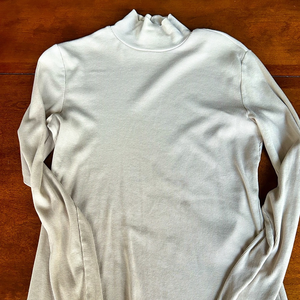 H&M tan mock neck